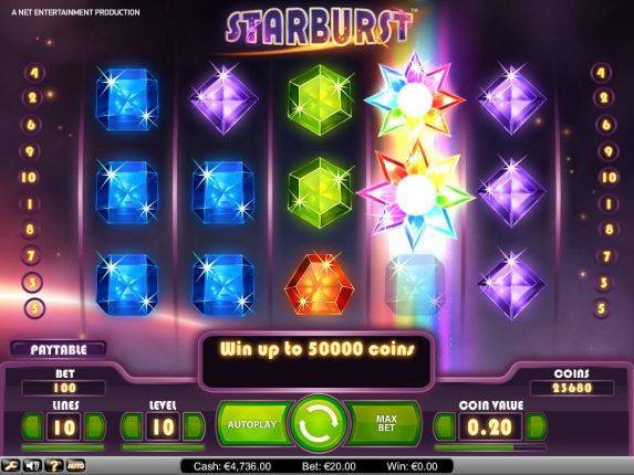 Starburst video slot